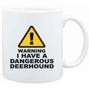  : Mug White  WARNING : DANGEROUS Deerhound  Dogs: Sports & Outdoors