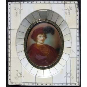  Antique Late 1800s Miniature Portrait of Rembrandt on 
