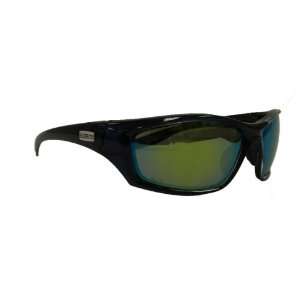   8200 High Impact Safety Glasses, Dark Blue Frame with Gold Mirror Lens