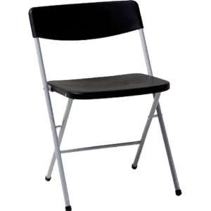  Set of 8 Folding Resin Chairs (Black)