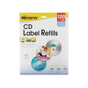 New Memorex 32020424 120 Pack CD Label Refills 034707004245  