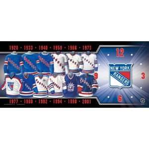    New York Rangers 7X16 Clock   Memorabilia