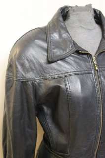 VINTAGE WOMENS MOTORCYCLE BOMBER LEATHER JACKET 4 S  