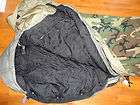 Military Surplus ECWS sleeping bag system 4 pc. Woodland Camo Great 