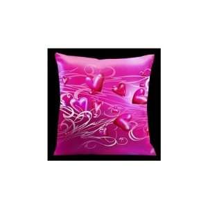  Valentines Pillow with Soft Pink Scrolls