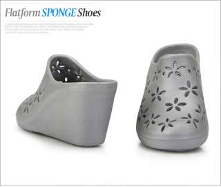 New Trend Grey Wedge Heel Womens Jelly Shoes  