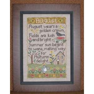   August Sampler, Cross Stitch from Waxing Moon Arts, Crafts & Sewing