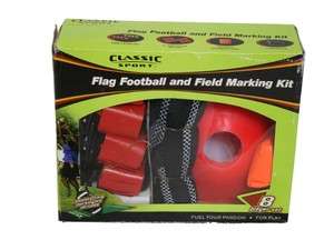 New Classic Sport Flag Football & Field Marking Kit Set 8 Players 