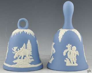 Small Light Blue Jasperware Wedgwood of England Bells Moose 