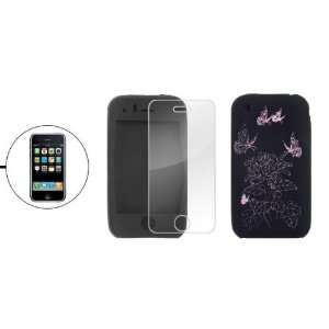  Gino Butterfly Print Silicone Cover w Screen Guard for 