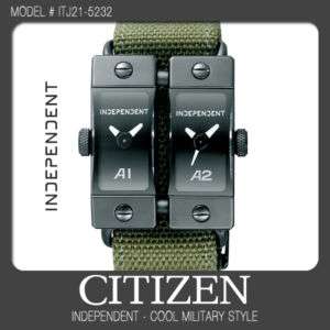 Citizen Independent ITJ21 5232   Cool Military Style  
