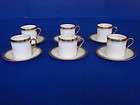 Set of 6 Demitasse Cups & Saucers Aynsley Elizabeth Fine English Bone 
