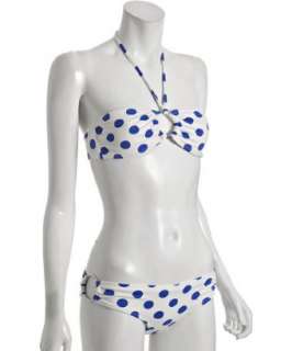 OndadeMar blue moon polka dot bandeau halter bikini   up to 70 