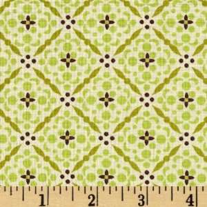  44 Wide Michael Miller Paper Snowflakes Celery Fabric By 