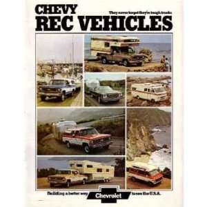  1974 CHEVROLET Recreational Vehicles Sales Brochure Book 
