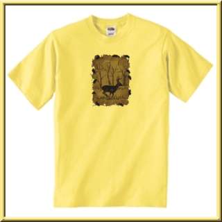 Whitetail Deer Buck Native Sketch T Shirt S 2X,3X,4X,5X  