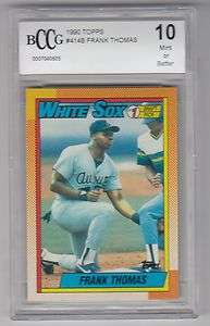 1990 Topps Frank Thomas RC ROOKIE #414 BGS BCCG 10 MINT+  