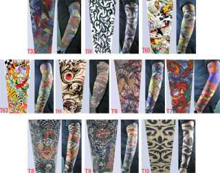 10pc Fake Tattoo Sleeves Body Arm Stockings Accessories NO.6  