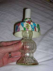 Vintage Hurricane Lamp Tall Empty Perfume Bottle p37!  