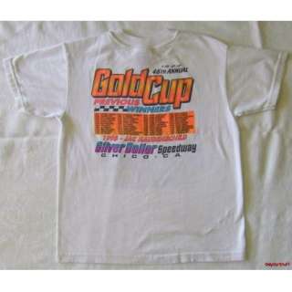 GOLD CUP 1999 Chicos Silver Dollar Speedway T Shirt Youth Med Sprint 