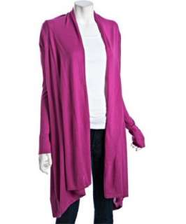 BCBGMAXAZRIA pink flair silk cashmere draped cardigan   up to 