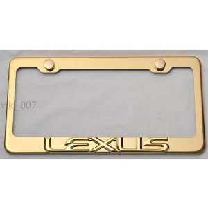  Lexus 3D GOLD License Plate Frame New: Automotive