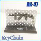 miniature gun military mode ak47 keychain ring band rifle rack