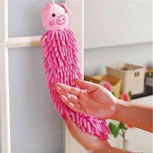  Microfiber Hand Clean Towel Absorbent Cloth Hang Towel for Washroom