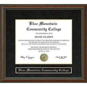  Blue Mountain Community College Diploma Frame Sports 