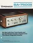 Pioneer SA 9800 Stereo Amplifier Operating Instructions in CD English 