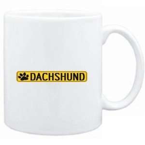  Mug White  Dachshund PAW . SIGN / STREET  Dogs: Sports 