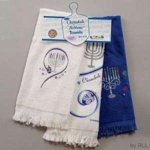  Judaica RL TXH TWL SET 4 Chanukah Ribbons Towel Set