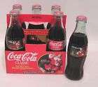 1996 Christmas 6 Pack COCA COLA 4 Different Bottles