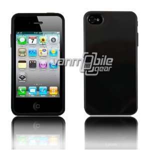 VMG Apple iPhone 4S TPU Gel Skin Case Cover   BLACK Premium 1 Pc Slim 