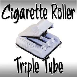 Manual Triple Tube Injector Tobacco Cigarette Roller Maker Machine 