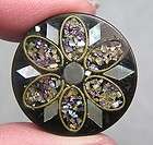 MOP PEARL SHELL BUTTON INLAY IN HORN ~ GREAT COLOR