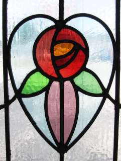 Antique Stained Glass Window Colorful Fancy Mac Rose  