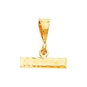  14K Gold Medium Diamond Cut Top Charm: Jewelry