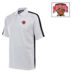 Maryland Revel Performance Polo Shirt (White): Sports 