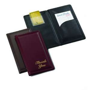   with Gold Imprinted Thank you Two Fold Check Presentation Holder