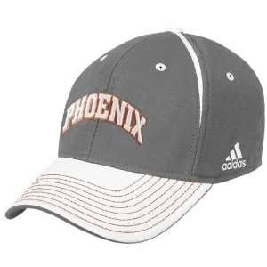   adidas Phoenix Suns Gray Block Letter Flex Fit Hat