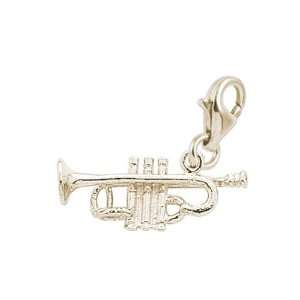   Charms Trumpet Charm with Lobster Clasp, 14k Yellow Gold Jewelry