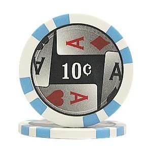    Best Quality 11.5g 4 Aces Poker Chip 10 cents 