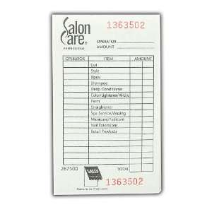  Salon Care Salon Operator Check Pad Beauty