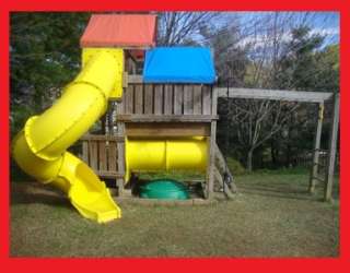   Plans (Blue Prints) To Build Kids Play Set Slide Playhouse (Swing set