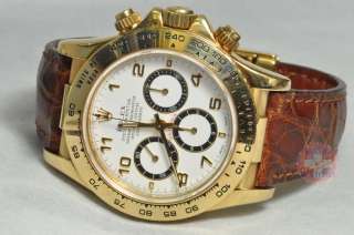   Cosmograph Daytona 18k Gold on Leather Strap and Deployed Buckle 16518