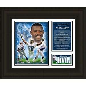 Framed Michael Irvin 2007 Hall of Fame Milestones and 