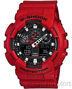 NEW CASIO G SHOCK X LARGE GA100B 4A GA 100B RED WATCH  