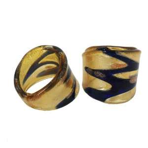 hand blown glass Ring (54): D Gem: Jewelry