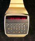   1977 hp 01 calculator watch with the 14kt yellow gold filled case 18kt